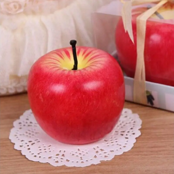 Christmas Decorative Creative Apple Candle 6Cm Red