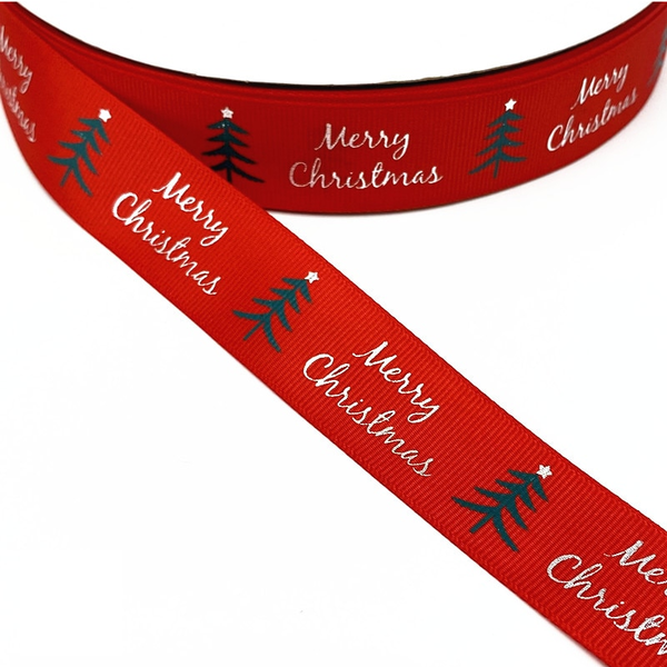 Christmas Ribbon Printed Grosgrain For Gift Wrapping Wedding Decoration Bow Diy
