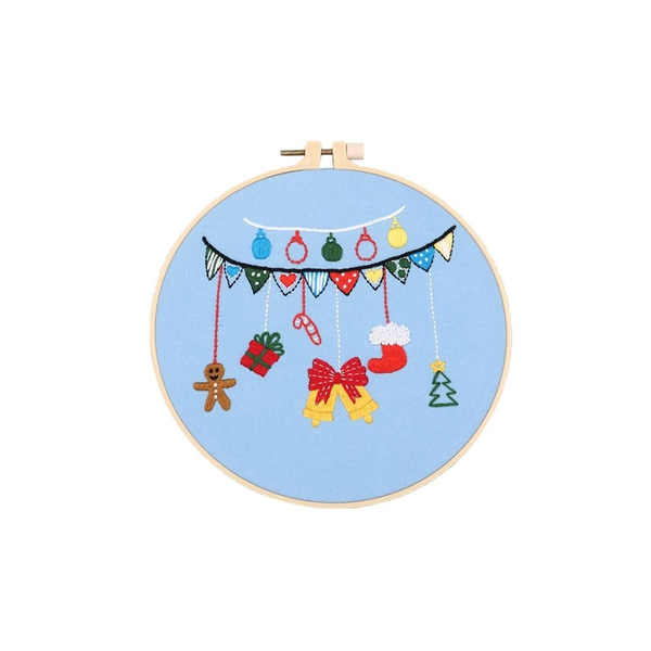 Christmas Diy Cross Stitch Embroidery Starter Kit Set For Beginners