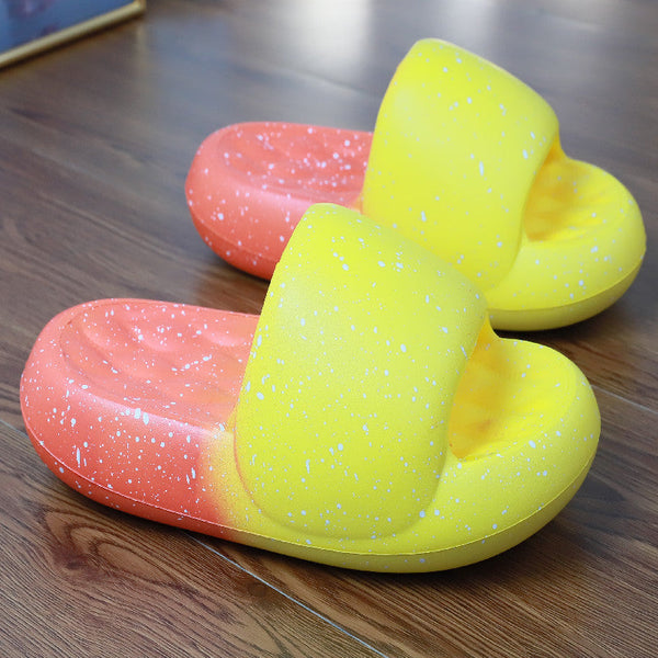 Women's Summer Slippers Home Outdoor Slides Thick Sole Slip-On Bright Colour