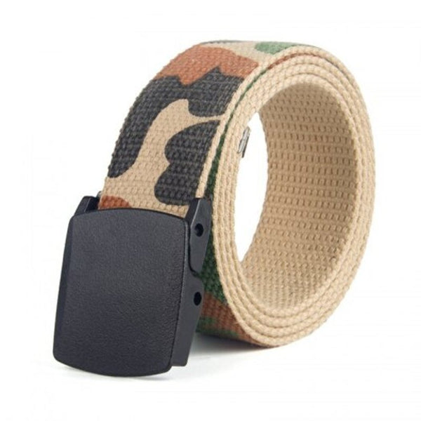 Classic Camouflage Smooth Bucket Weave Belt Black