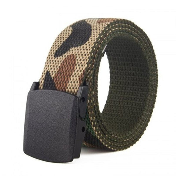 Classic Camouflage Smooth Bucket Weave Belt Black