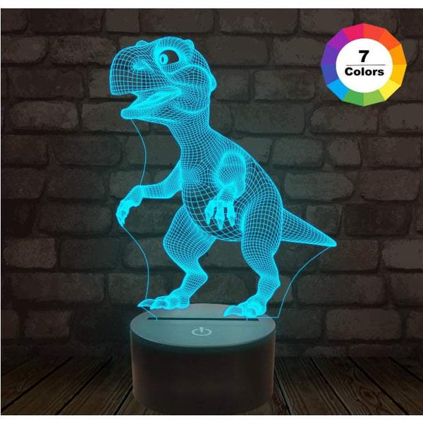 Lighting Colourful 3D Night Lights For Kids Dinosaur T Rex Illusion Lamp 7 Colours Changing