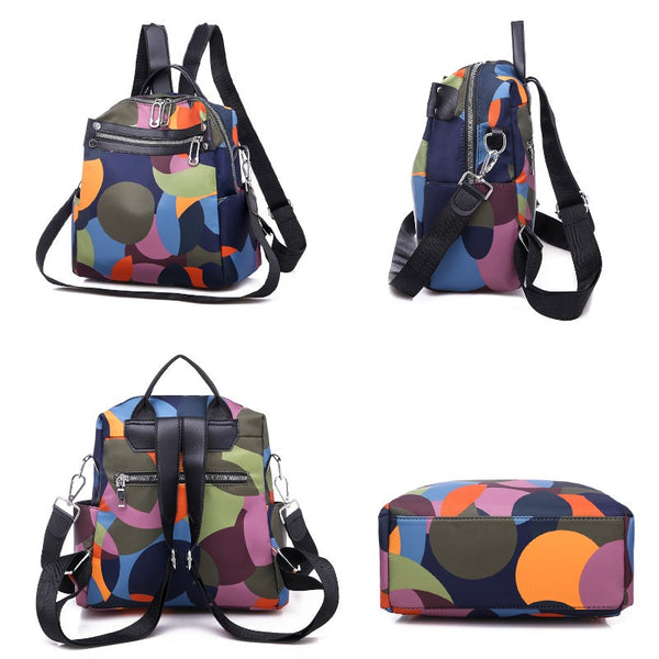 Colorful Small Backpack Purse For Women Cute Mini Travel Pack Oxford Designer Bag
