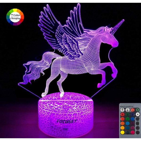 Lighting Colourful Unicorn Night For Kids Dimmable Led Nightlight Bedside Lamp