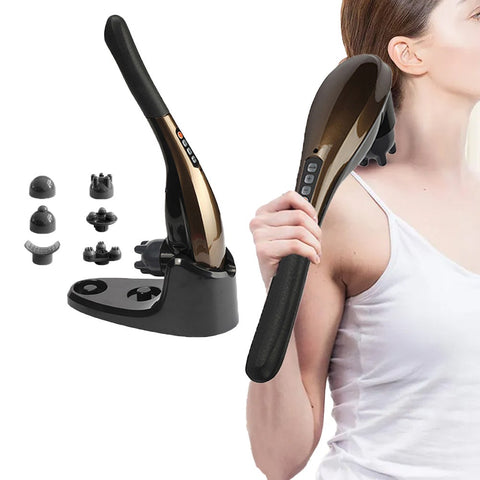 Cordless Electric Handheld Deep Tissue Massager Rechargeable Full Body