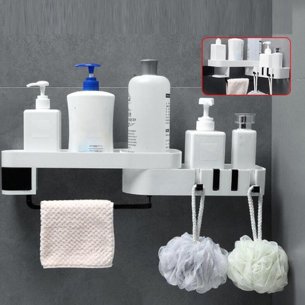 Corner Shower Shelf Bathroom Shampoo Holder Kitchen Storage Rack Organizer