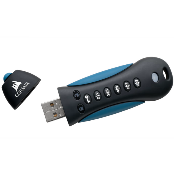 Corsair Padlock 3 64Gb Secure Usb 3.0 Flash Drive With Keypad - 256-Bit Hardware Aes Encryption