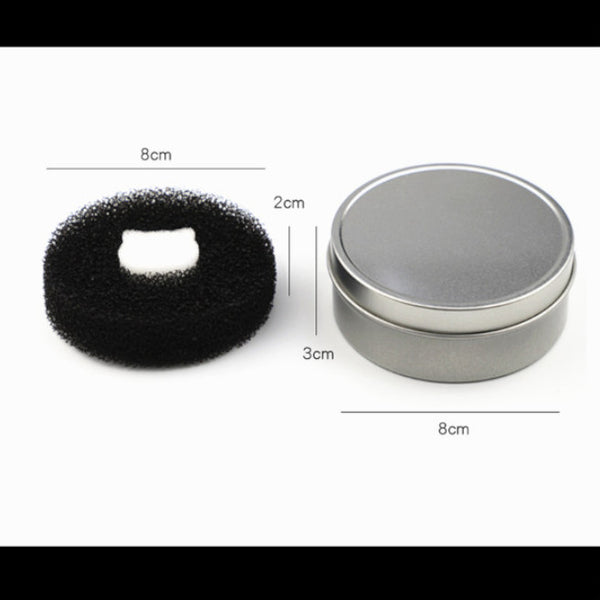 Portable Cosmetic Brush Cleaning Activated Carbon Sponge Box Dry