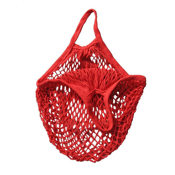 Cotton Mesh Net Shopping Bag Reusable Handbag Foldable Fruit Storage Tote