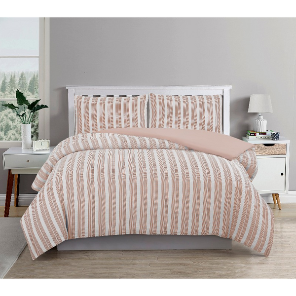 Cove Textured Rose Dust Quilt Cover Set