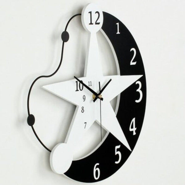 Creative 3D Diy Modern Wall Clocks Living Roomhome Decor Black