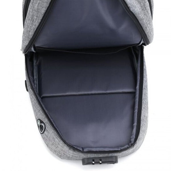 Creative Multifunctional Anti Theft Backpack For Outdoor Gray