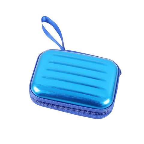 Creative Square Zipper Bag Headset Key Storage Box Tinplate Coin Purse Metal Case 4