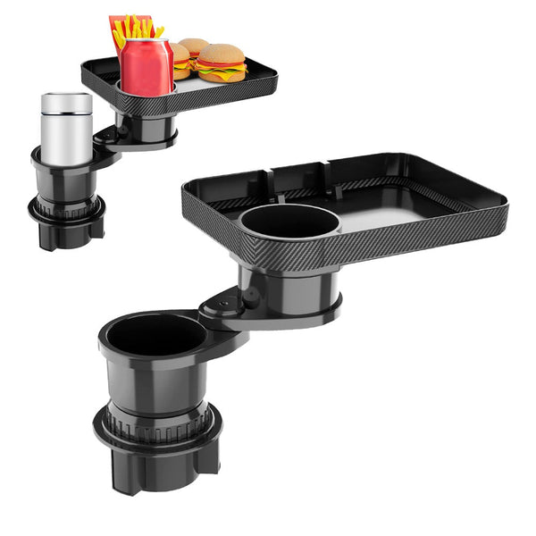 Cup Holder Tray For Car Detachable Food Table With Phone Slot 360 Degree Rotating Drink