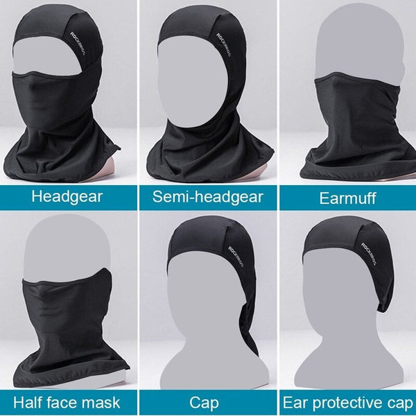 Cycling Mask Motorcycling Neck Warmer Hood Cooling Riding Head Wrap Ice Silk Sunlight Protection Headgear Rose