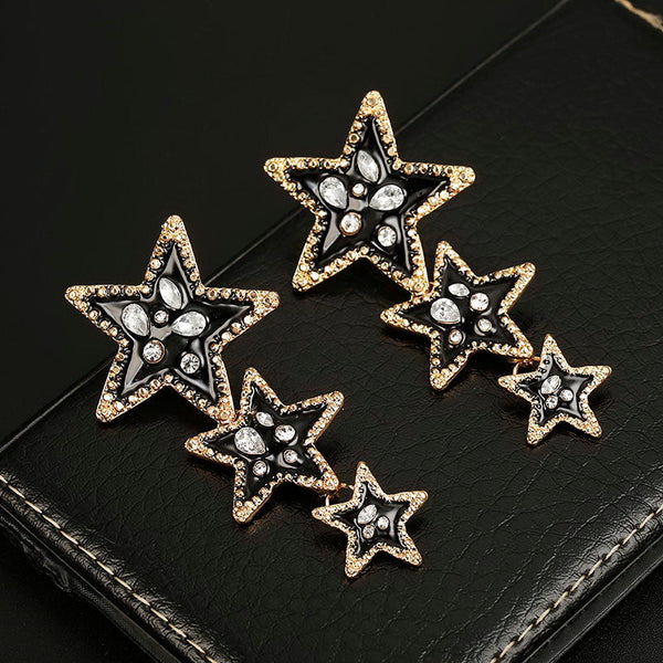 3 Five-Pointed Star Earrings