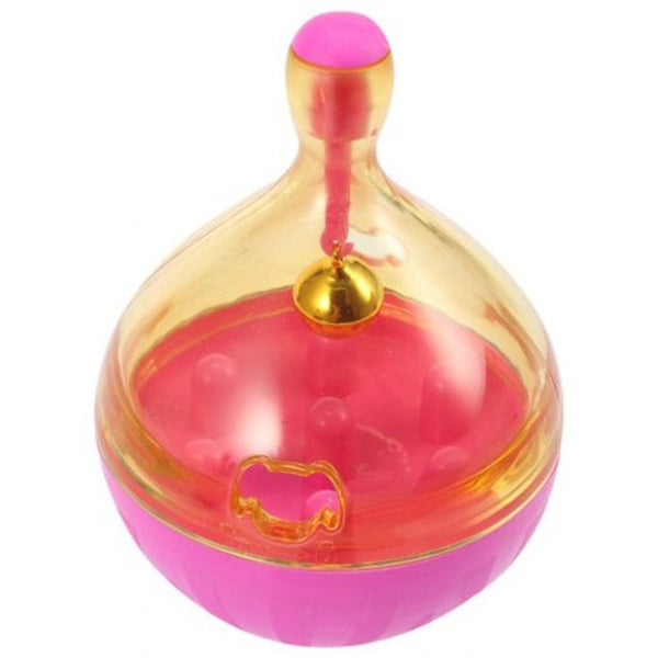 Daruma Doll Leakage Food Ball Pet Toy Light Pink