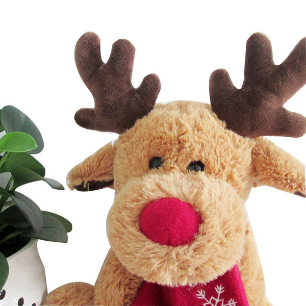 Deer Christmas Red Scarf Elk Stuffed Animal Doll Plush Toys Gnomes Dec
