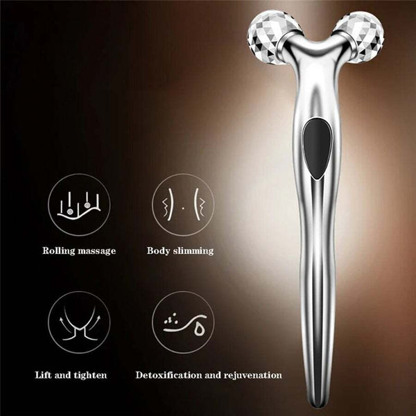 3D Face Lift Roller Massager Instrument 360 Rotate Y Shape For Lifting Wrinkle Remover