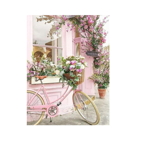 Diamond Painting Full Square Flowers Bicycle Vintage Car Home Decor Kit