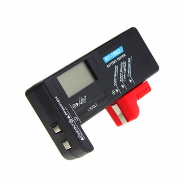 Digital Battery Tester Volt Checker For Aa Aaa 9V 1.5V Button Cell Black