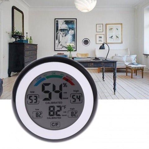 Digital Hygrometer Lcd Thermometer Humidity Monitor Black