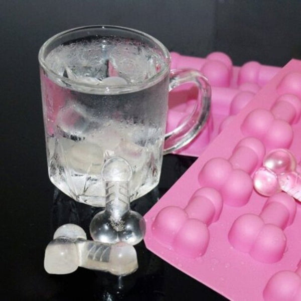 Dick Multifunctional Diy Cake Chocolate Ice Cube Mould Pink
