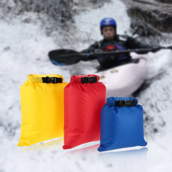 Pack Of 3 Waterproof Bag 3L5l8l Outdoor Ultralight Dry Sacks For Camping Hiking Traveling Color3