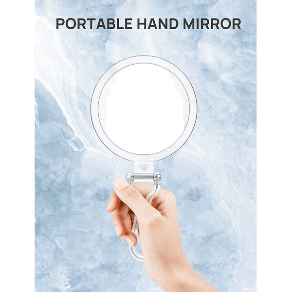 Double-Sided 1X/20X Magnifying Foldable Makeup Mirror For Handheld, Table And Travel Usage
