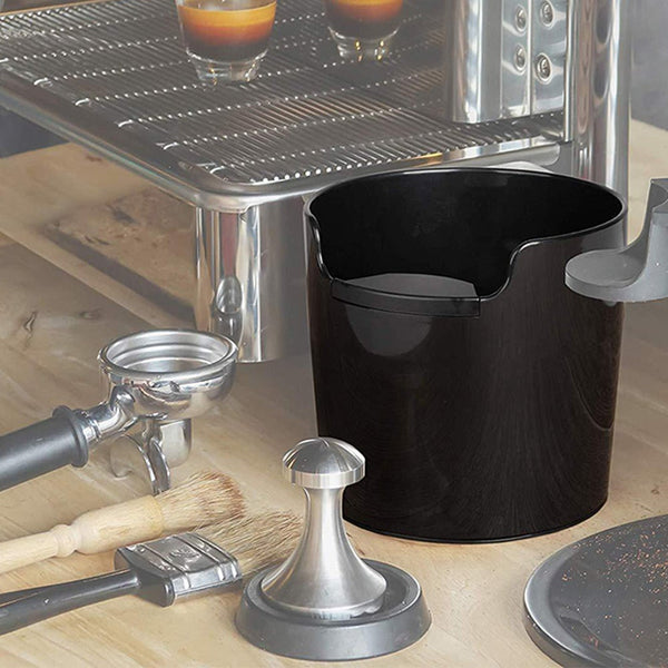 Durable Knock Box With Non-Slip Base Dual Use In One And Coffee Grounds Collector