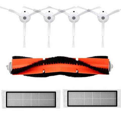 Durable Main Brush Side Brushes Filters For Xiaomi Mijia Robot Vacuum Cleaner Orange