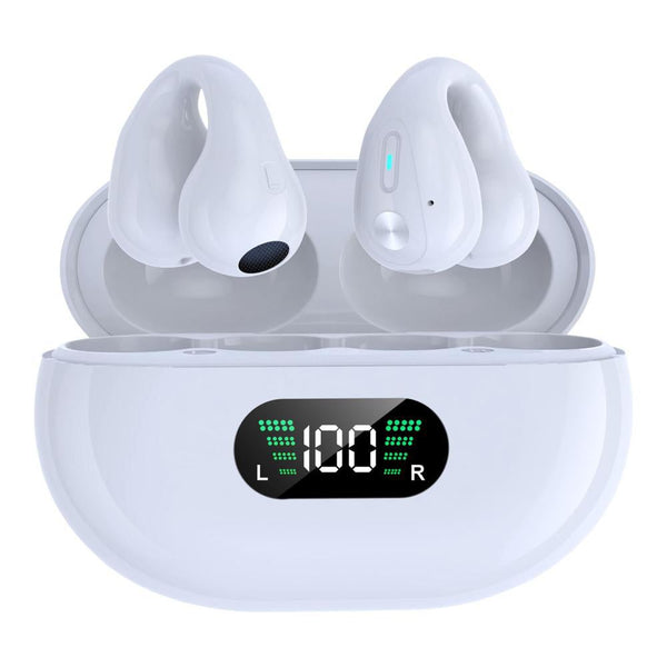 Ear Clip On Bone Conduction Wireless Bluetooth 5.3 Earphones Sport Headphones