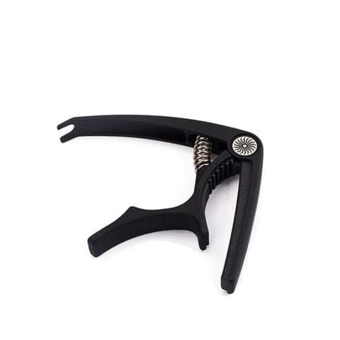 Brass Instrument Electric Acoustic Guitar Capo With Bridge Pin Remover Black