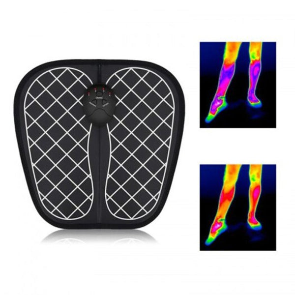 Electric Foot Massager Pad Feet Muscle Stimulator Mat Improve Blood Circulation Alleviate Pain Health Care Black