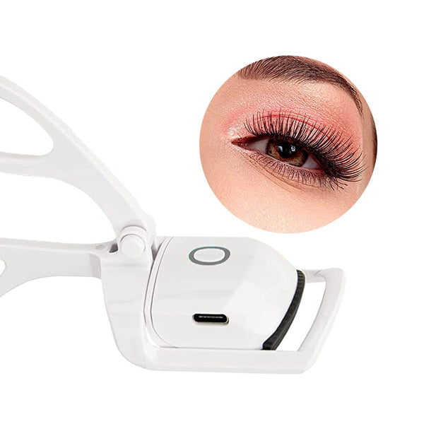 Electric Heated Curling Eyelash Tool Curler Usb Rechargeable 2 Temperatures Heating