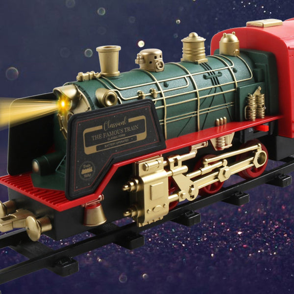 Electric Steam Train Set With Sound And Light Christmas Toys Birthday