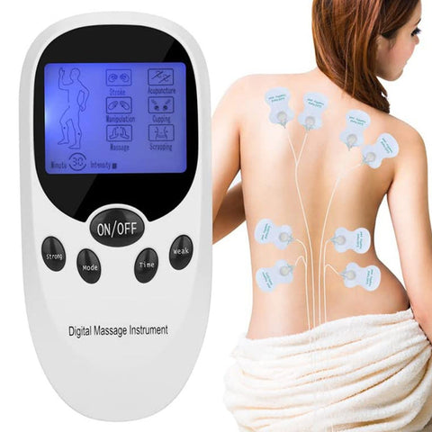 Electrical Massager Tens Machine Unit Back Pain Therapy Pulse Muscle Stimulator