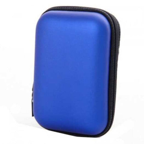 External Storage Usb Hard Drive Disk Hdd Carry Case Cover Multifunction Cable Ocean Blue