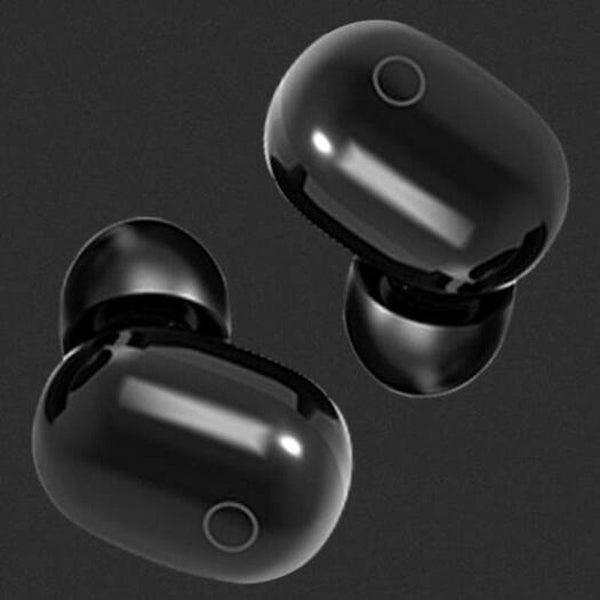 F2 True Wireless Binaural In Ear Earphones Stereo Bluetooth 5.0 Earbuds With Charging Dock And Digital Display Black