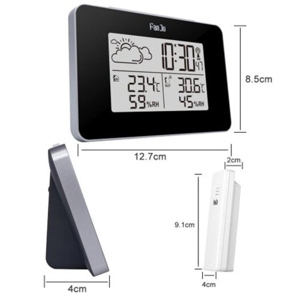 Fj3364 Weather Station Alarm Clock Monitor Temperature Humidity With Outdoor Sensor