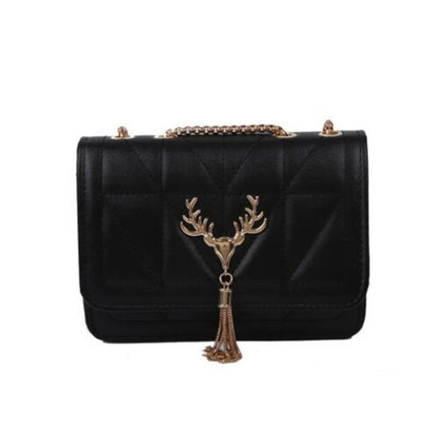 Pu Leather Women Fashion Elegant Chain Messenger Shoulder Bag Handbag
