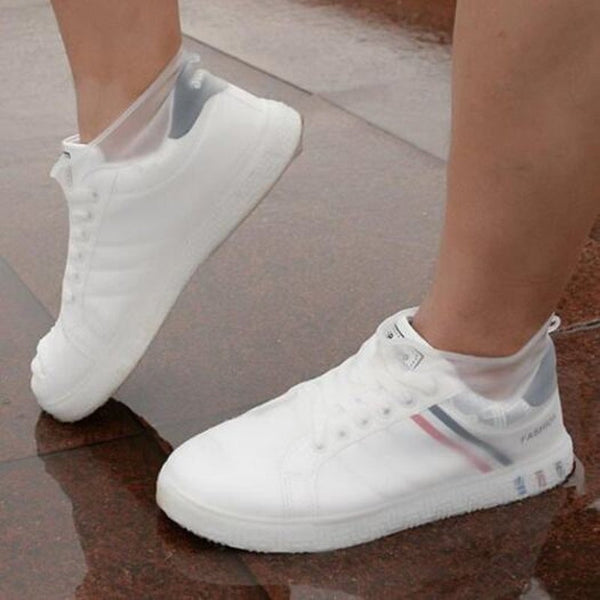Fashion Non Slip Thicken Silicone Shoe Cover Outdoor Rain Proof Durable Protective Sleeve Transparent L