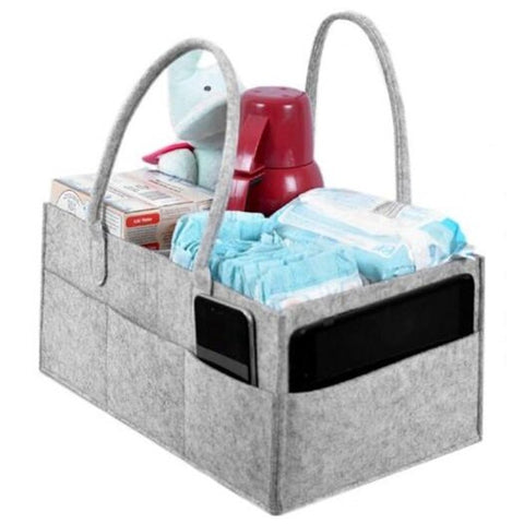 Felt Maternity Diaper Laundry Cosmetic Storage Bag Gray