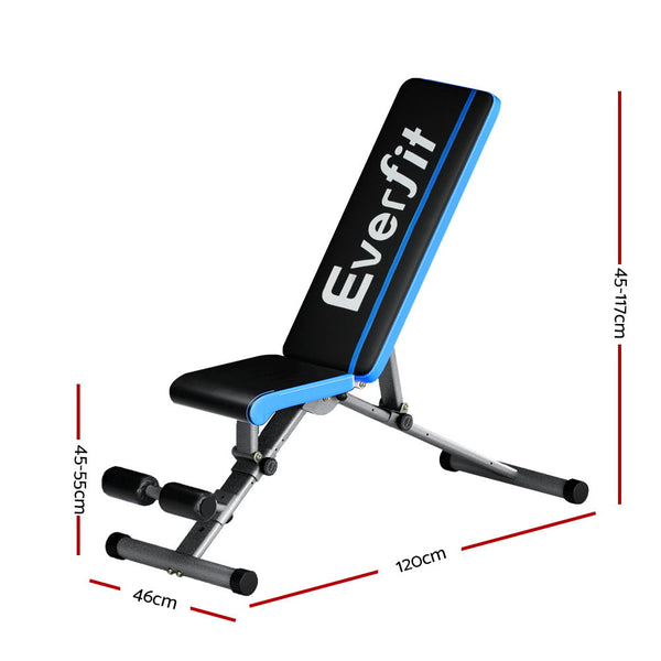 Everfit Weight Bench Adjustable Fid Press Home Gym 330Kg Capacity