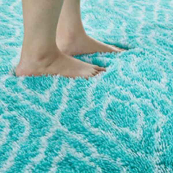 Floor Area Rug Bedroom Carpet Plush Abstract Modern Soft Living Room Shaggy Non-Slip Mat