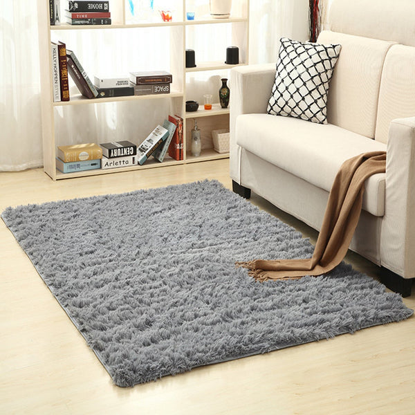 Floor Rugs Shaggy Fluffy Area Modern Soft Carpet For Bedroom Living Room