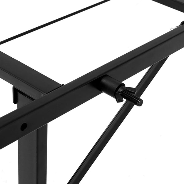 Artiss Folding Bed Frame Metal Base King Single Size Portable Black