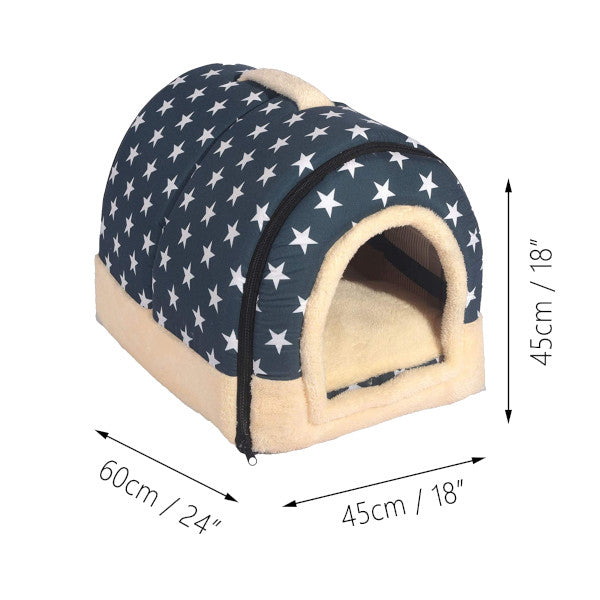 Foldable Cat Bed Cave Non Slip Petrabbit House With Detachable Cushion 6