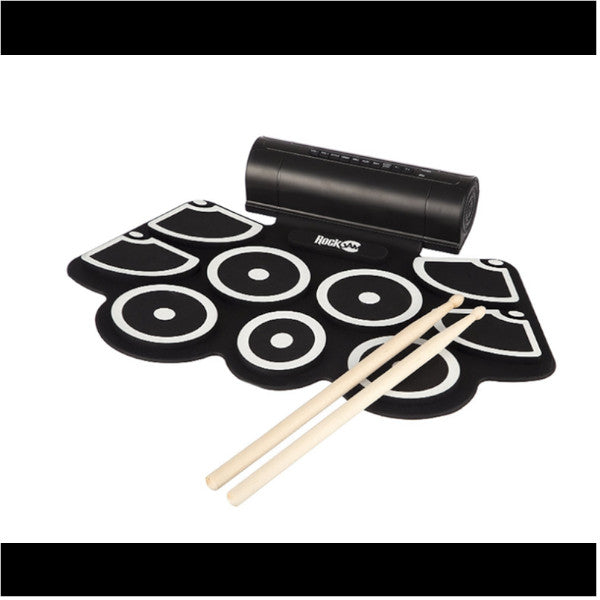 Foldable Percussion Instrument Thick Silicone Hand Rolled Drum Set Jazz Usb Electronic